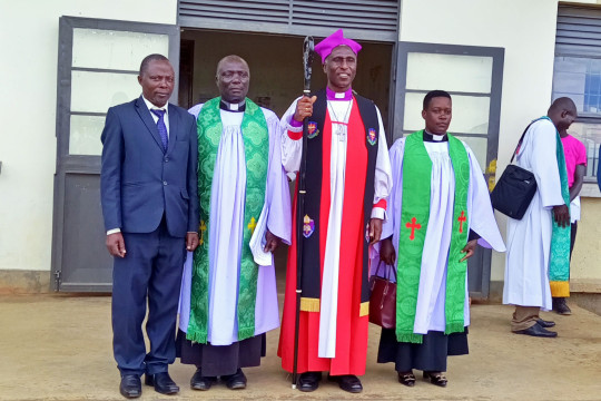 Bishop of Ruwenzori Diocese visits Nyamango Technical Institute